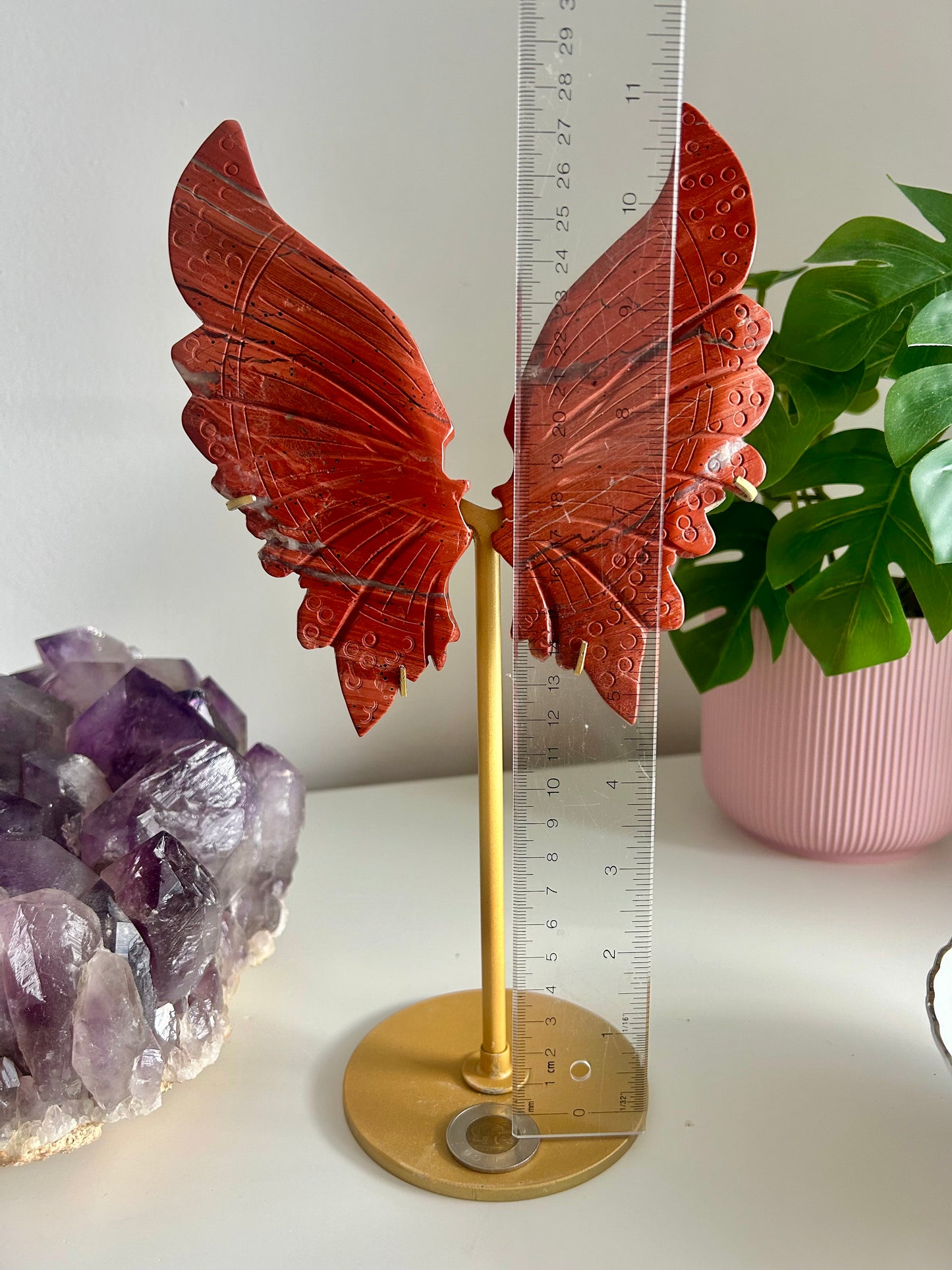 Large Red Jasper Butterfly