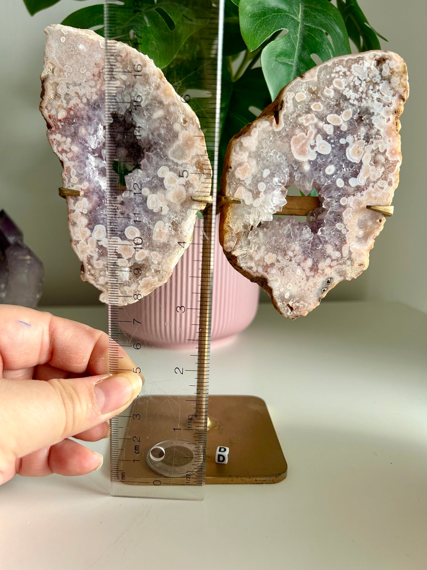 Medium Pink Amethyst Butterfly
