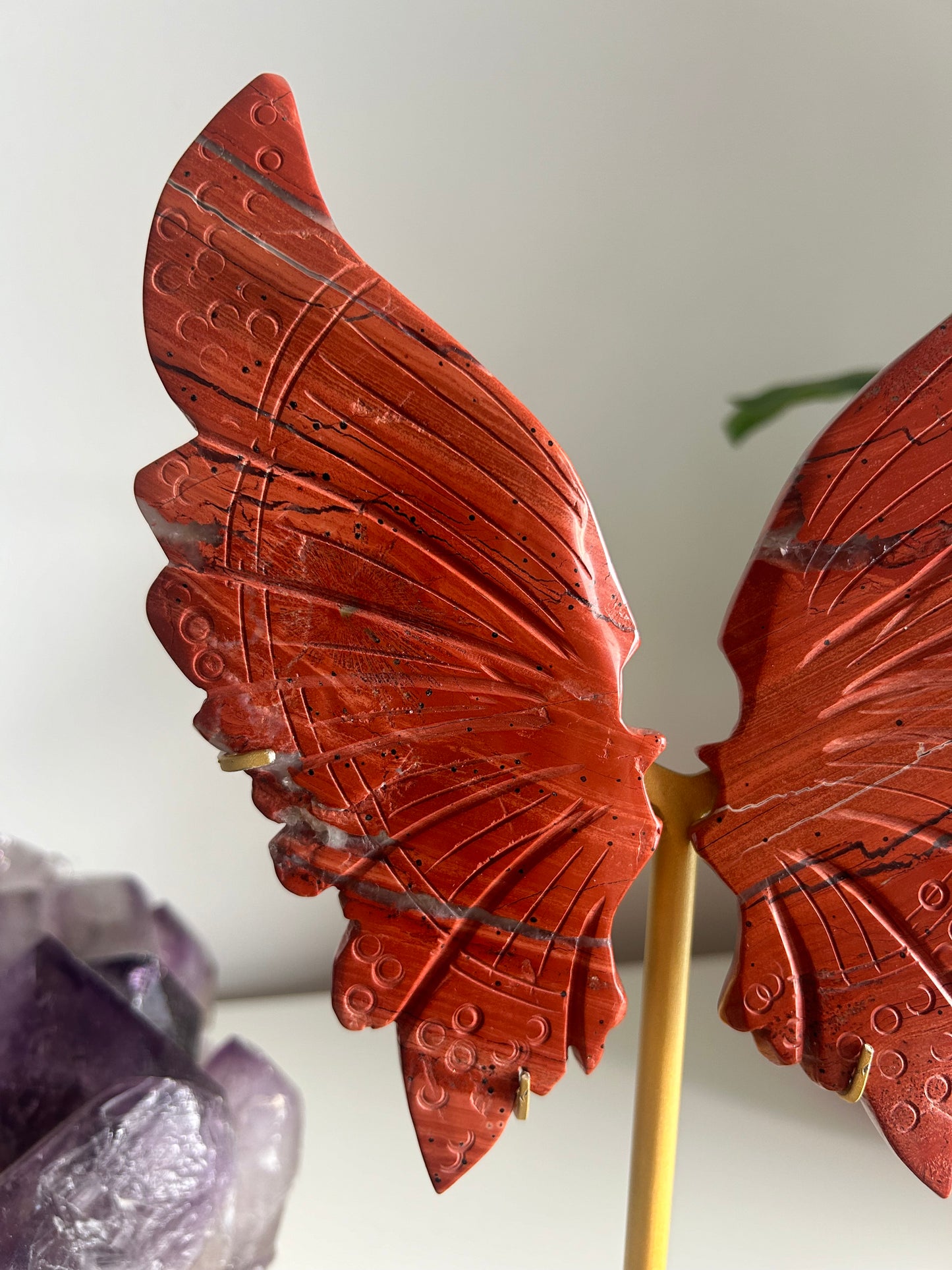 Large Red Jasper Butterfly