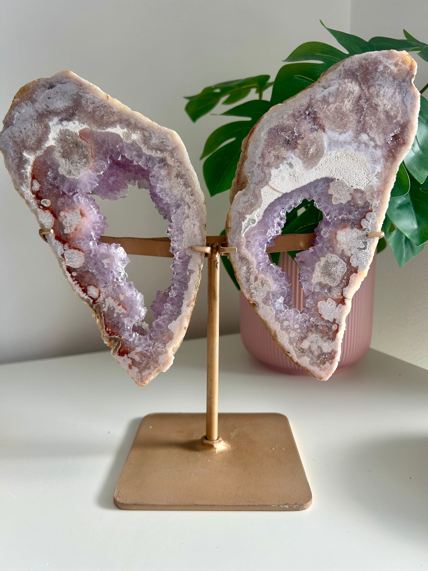 Large Pink Amethyst Butterfly