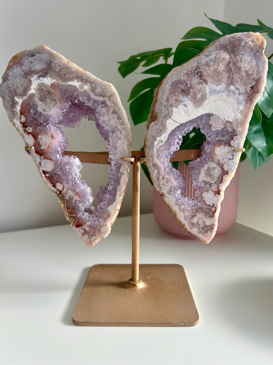 Large Pink Amethyst Butterfly