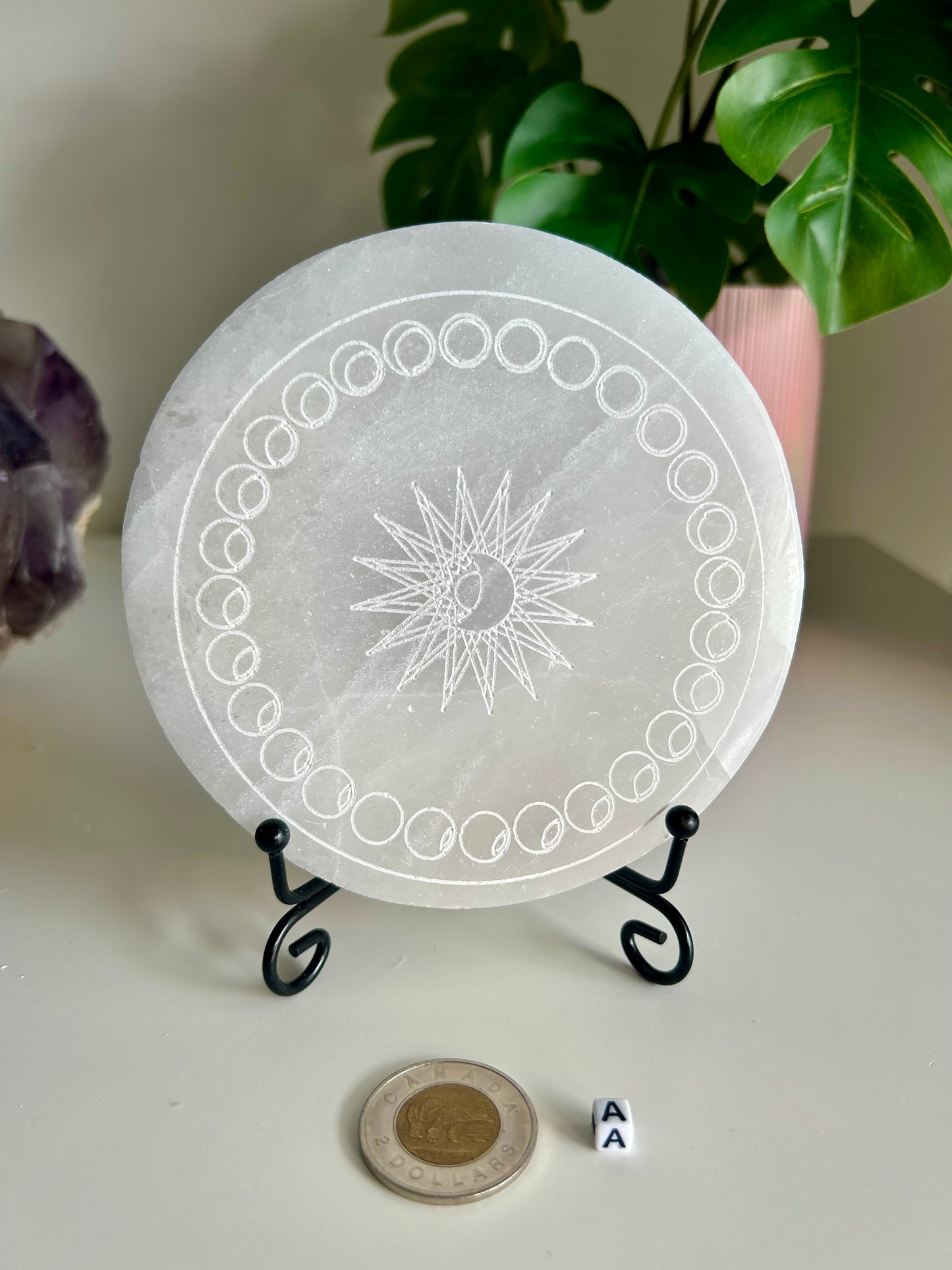 Large Selenite Circle Charging Plate