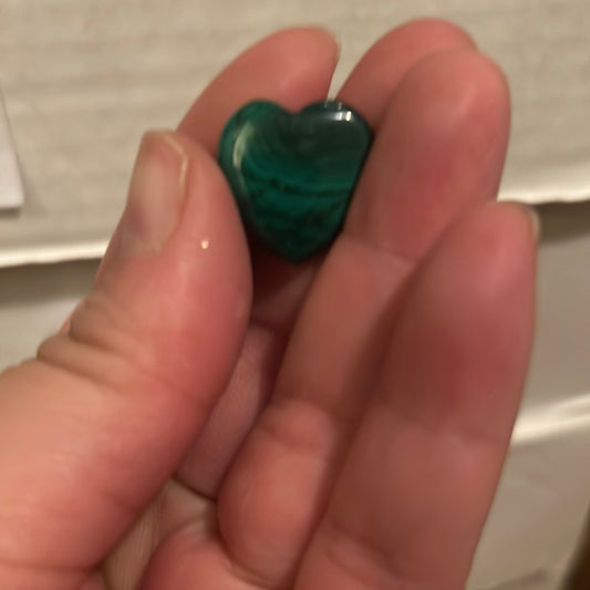 Mini Malachite Hearts