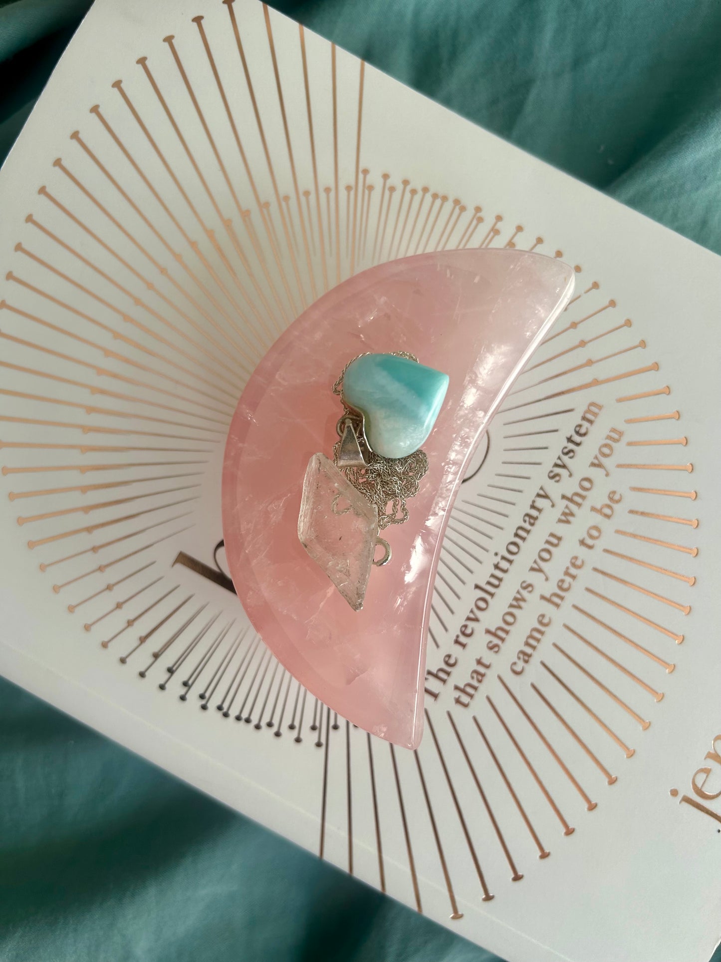 Crescent Moon Rose Quartz Bowl