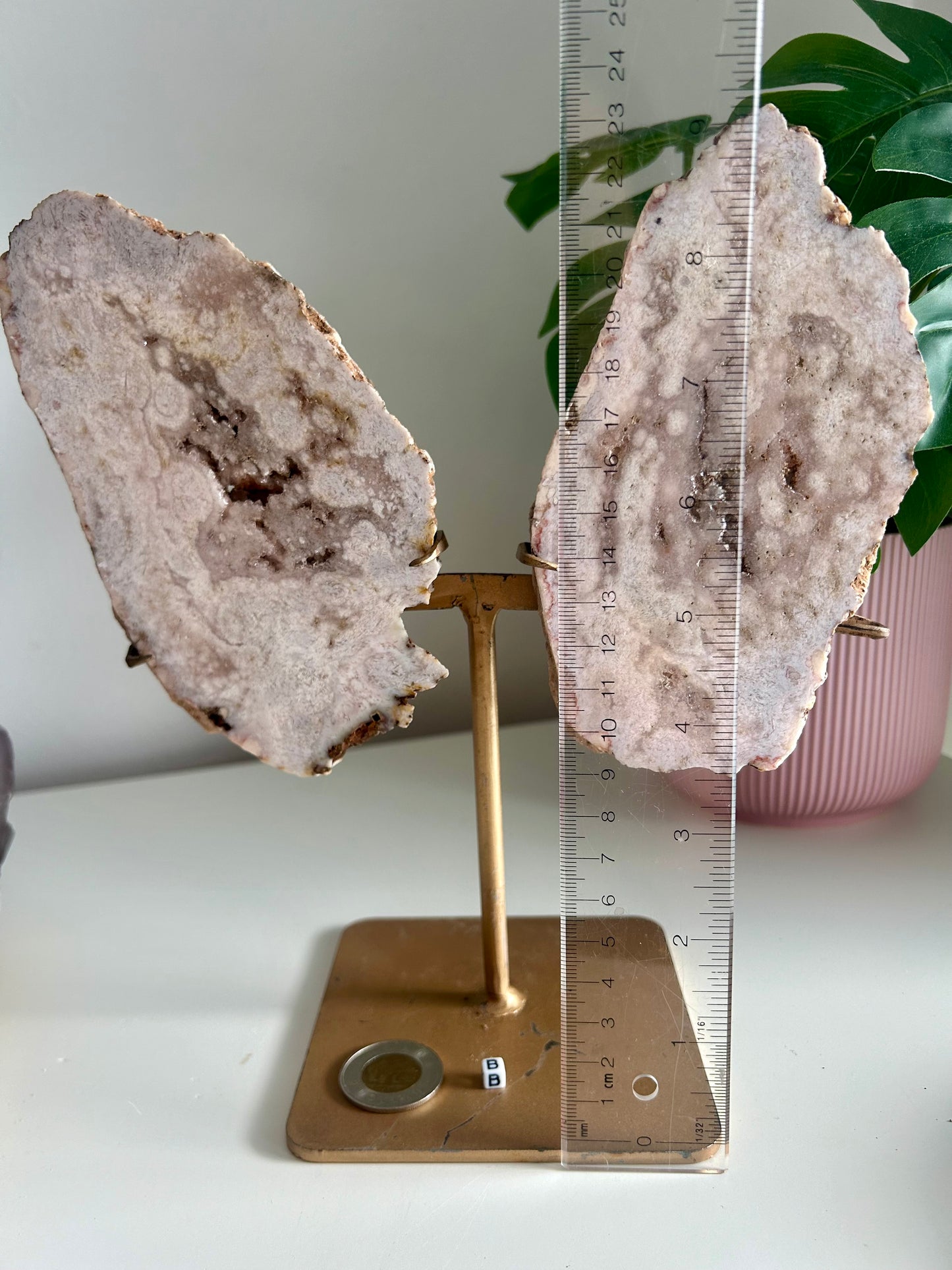 Large Pink Amethyst Butterfly
