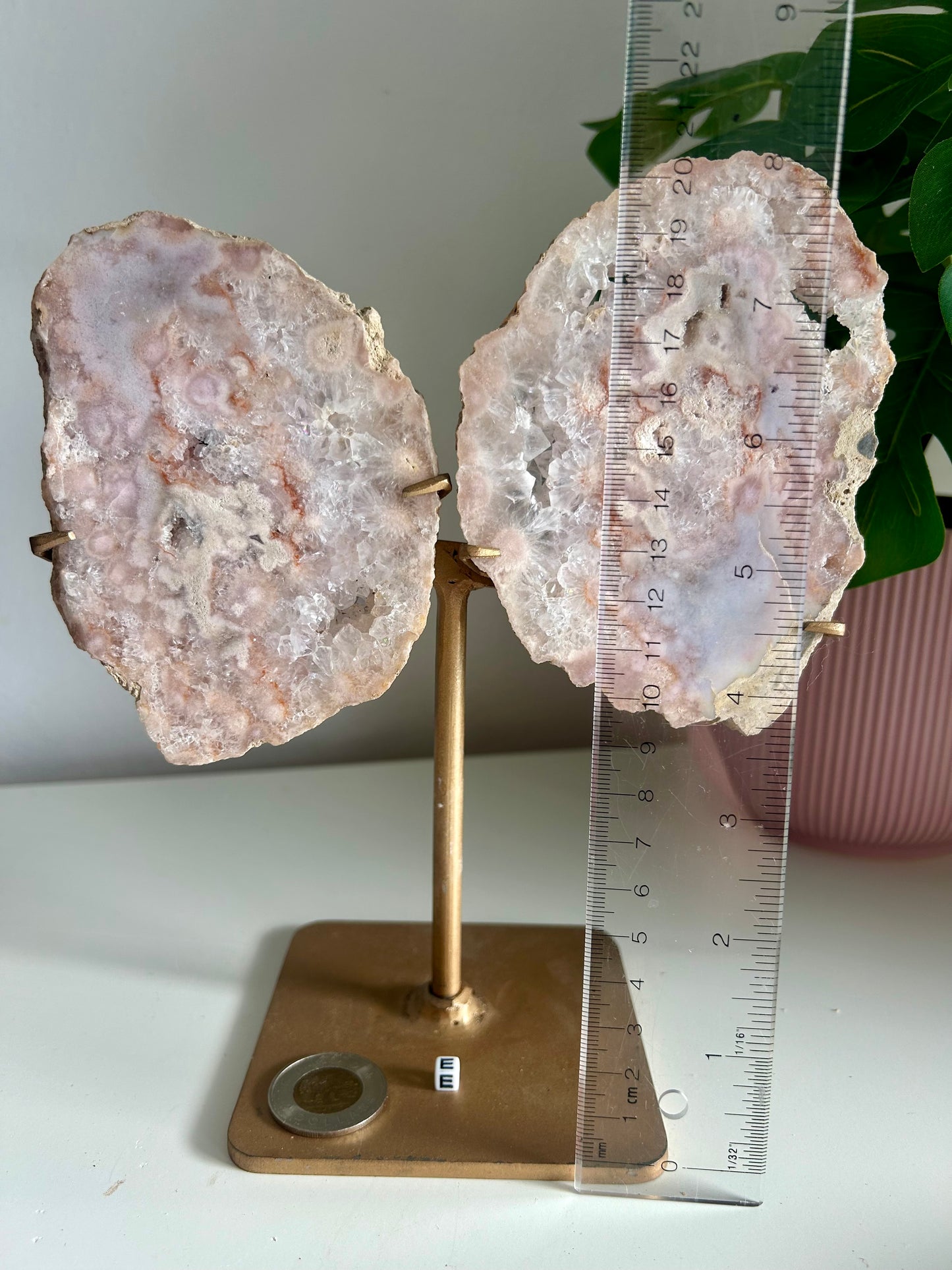 Large Pink Amethyst Butterfly