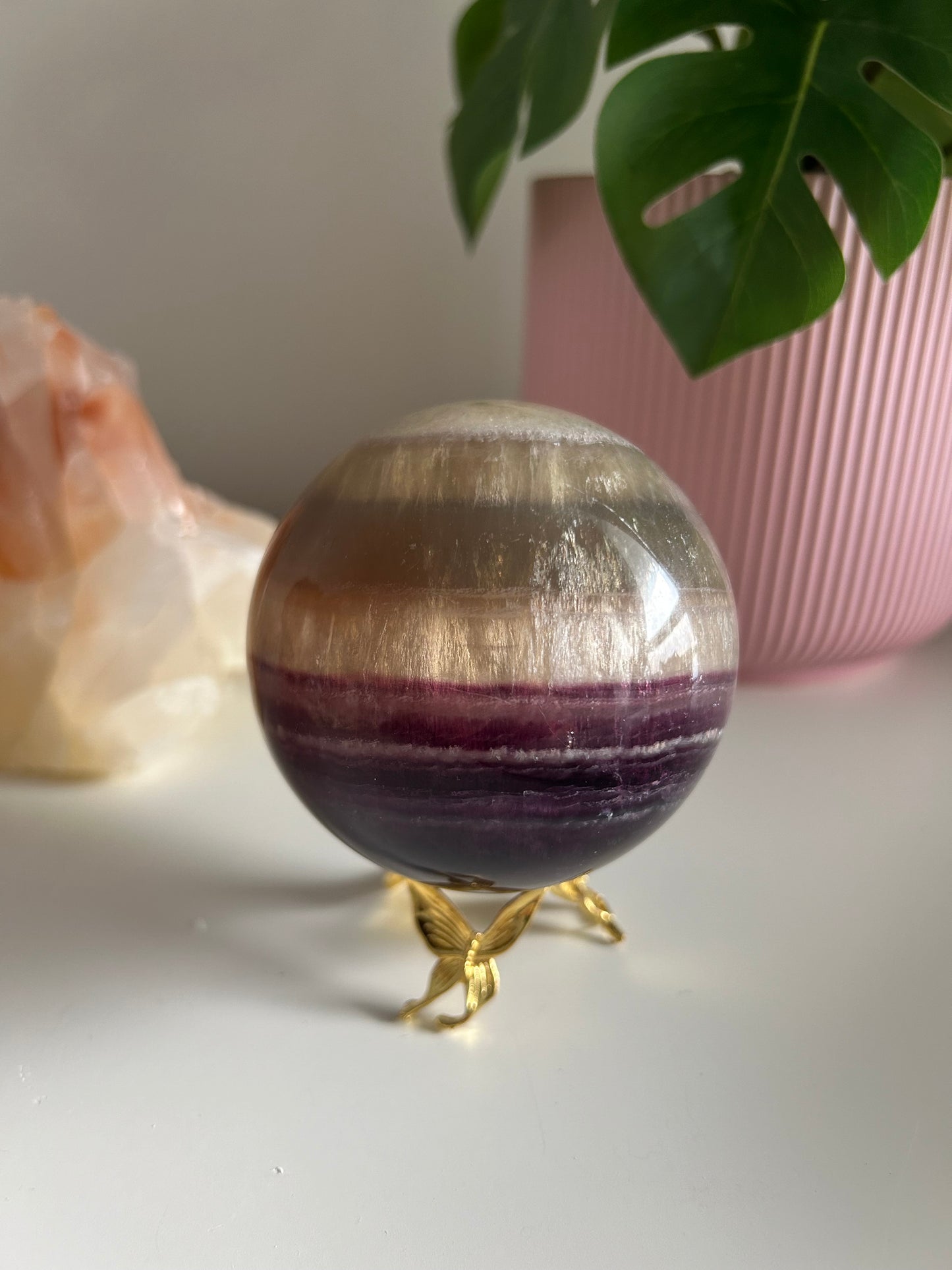 Gem Fluorite Sphere