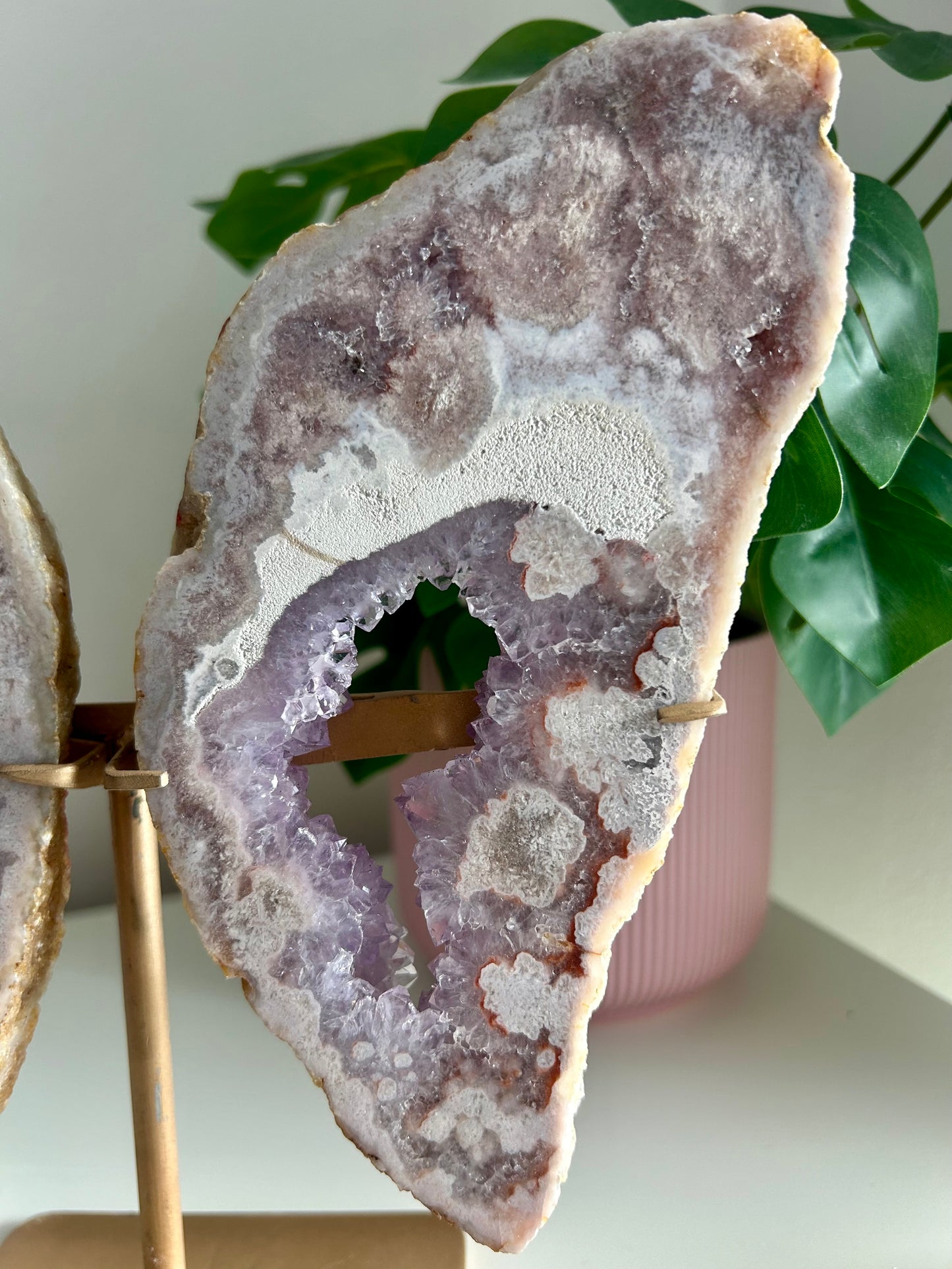 Large Pink Amethyst Butterfly