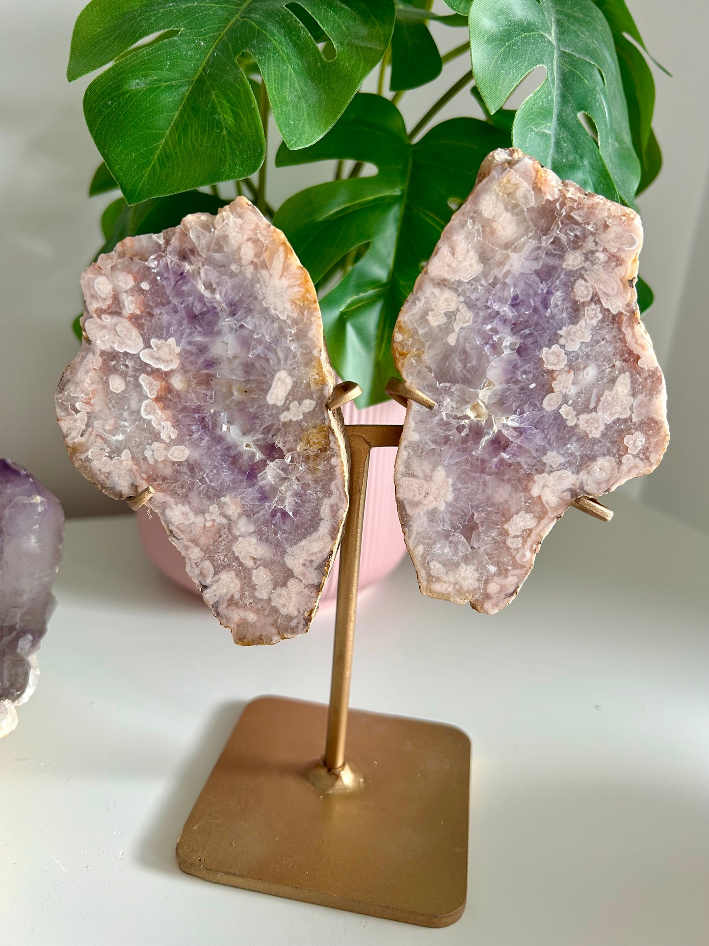 Medium Pink Amethyst Butterfly