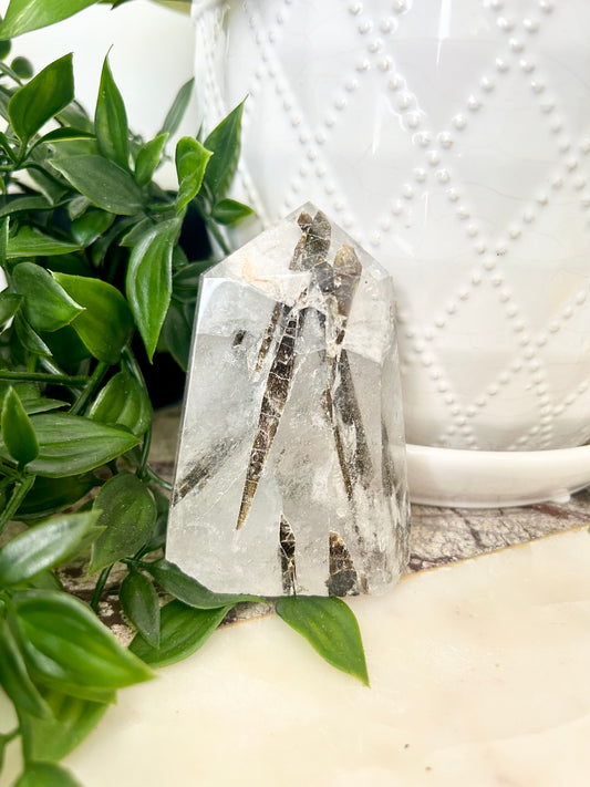 Green Tourmaline and Quartz