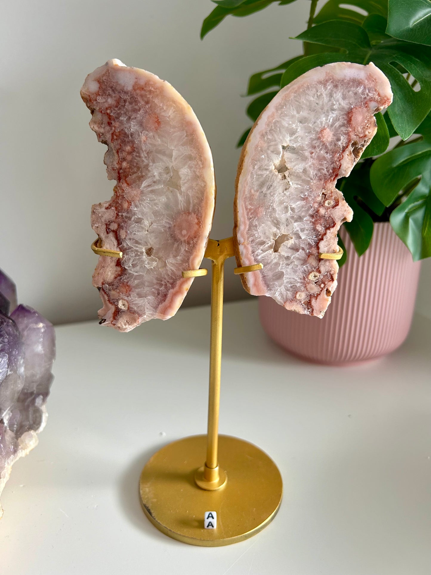 Medium Pink Amethyst Butterfly