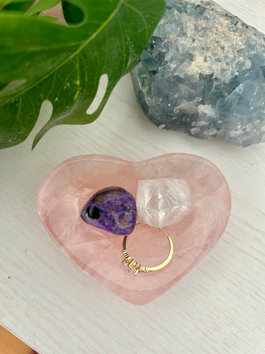 Rose Quartz Heart Bowl
