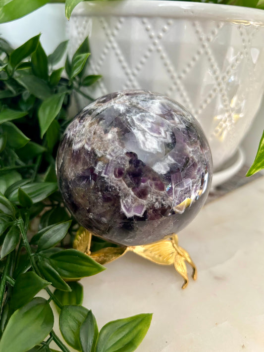 Chevron Amethyst Sphere