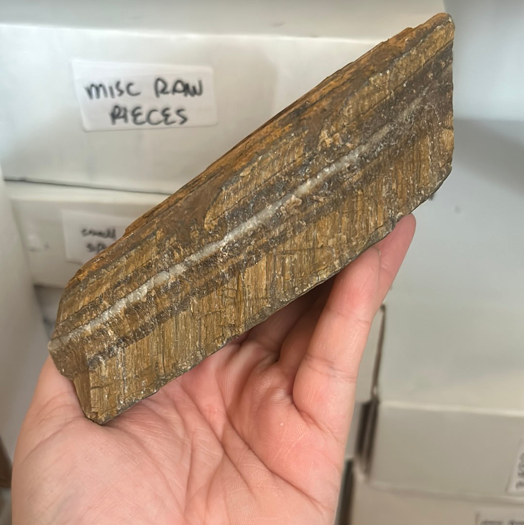 Raw Tiger Eye Cake Slice