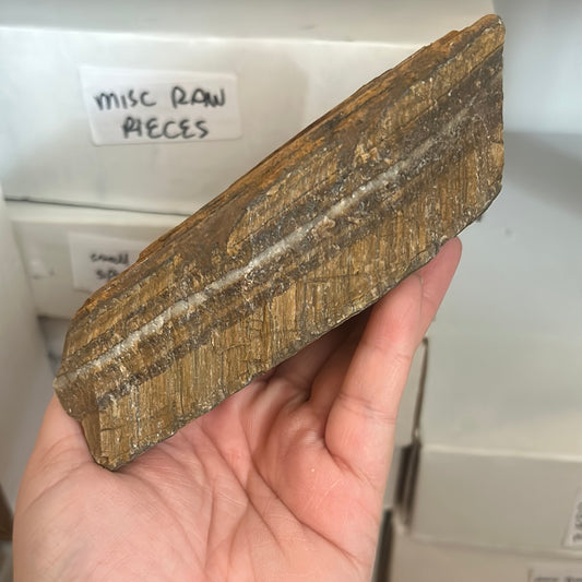 Raw Tiger Eye Cake Slice