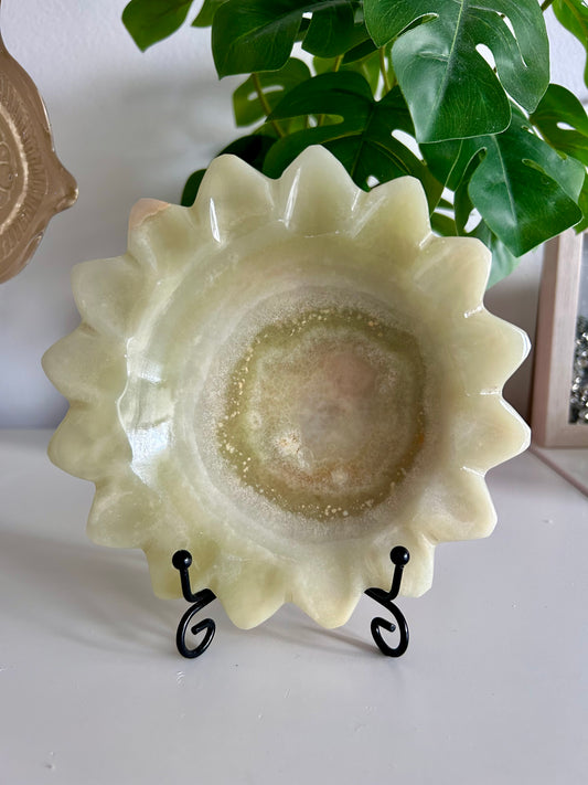 Sunflower Green Onyx Bowl