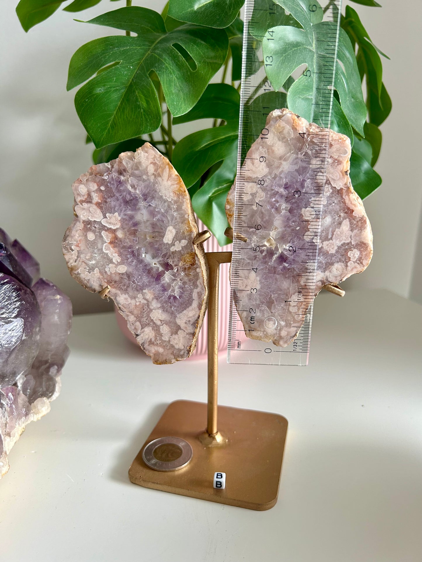 Medium Pink Amethyst Butterfly