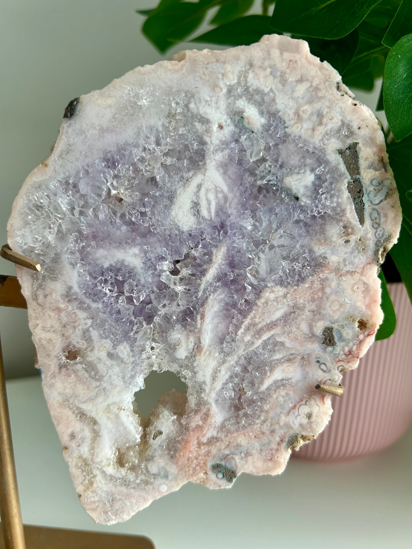 Large Pink Amethyst Butterfly