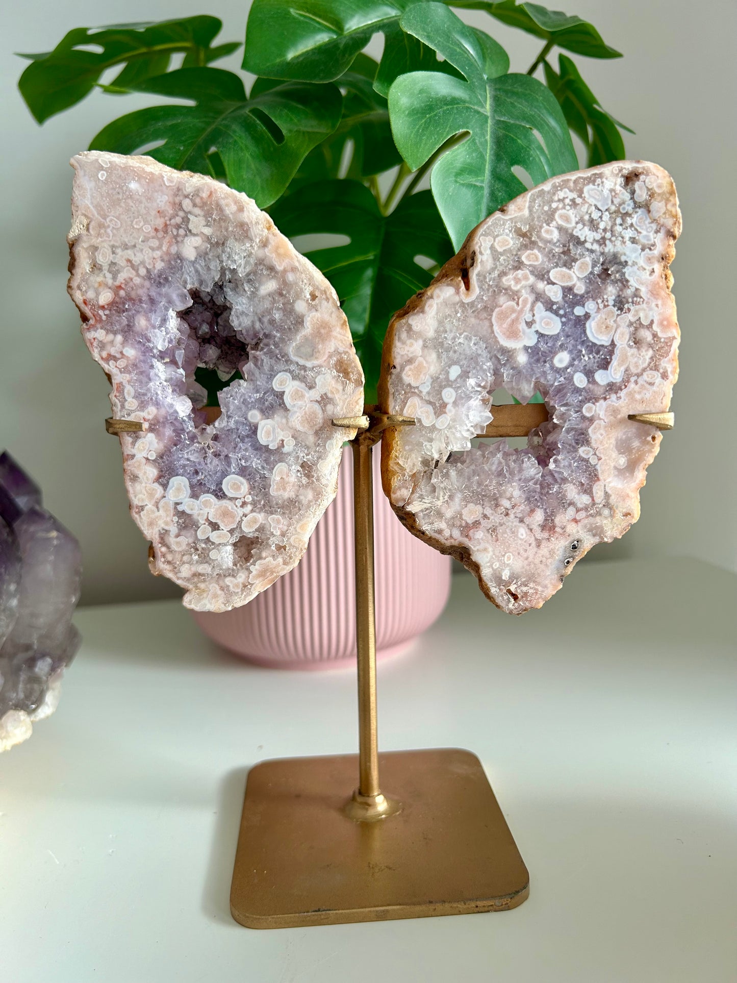 Medium Pink Amethyst Butterfly