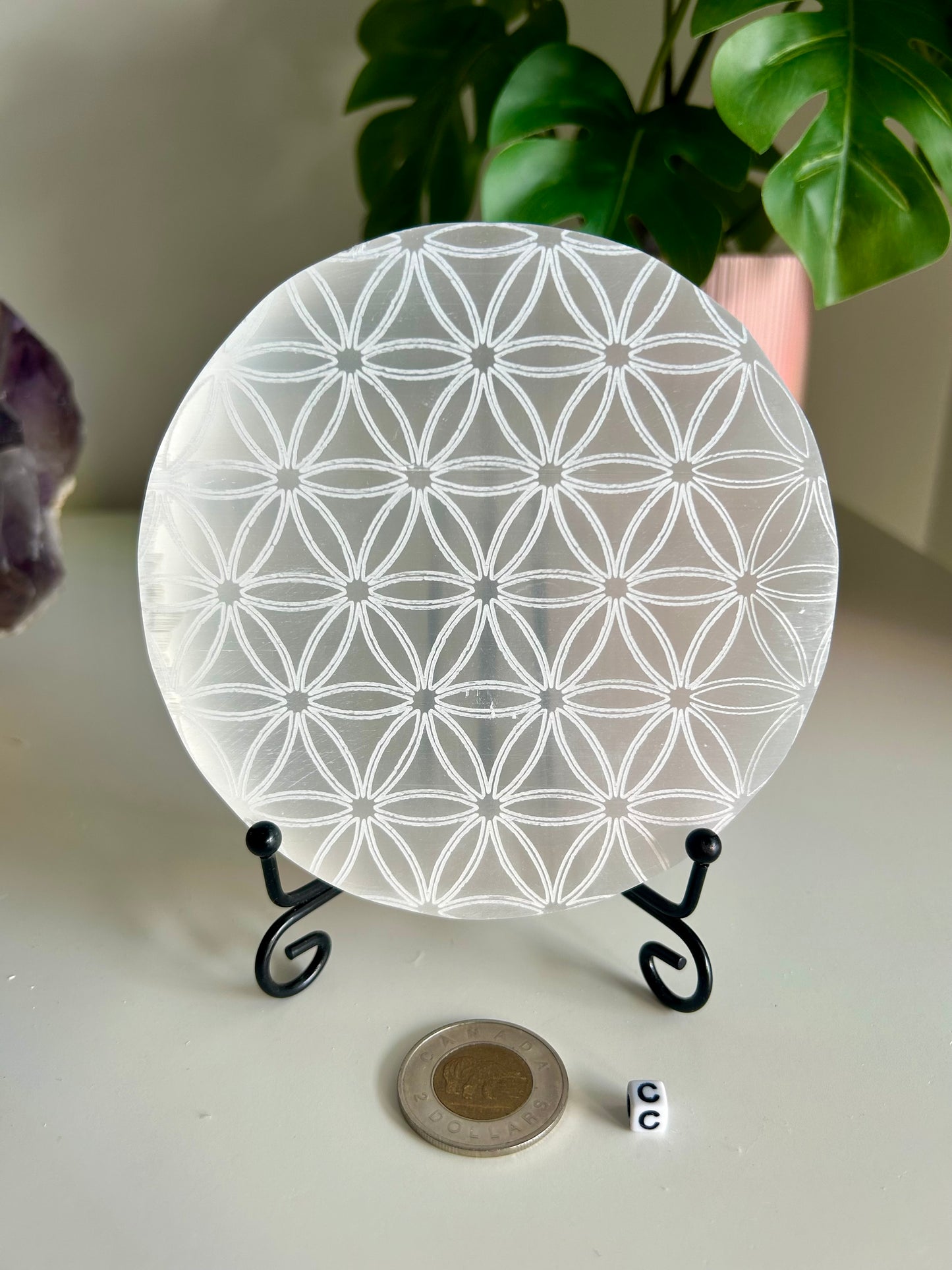 Large Selenite Circle Charging Plate
