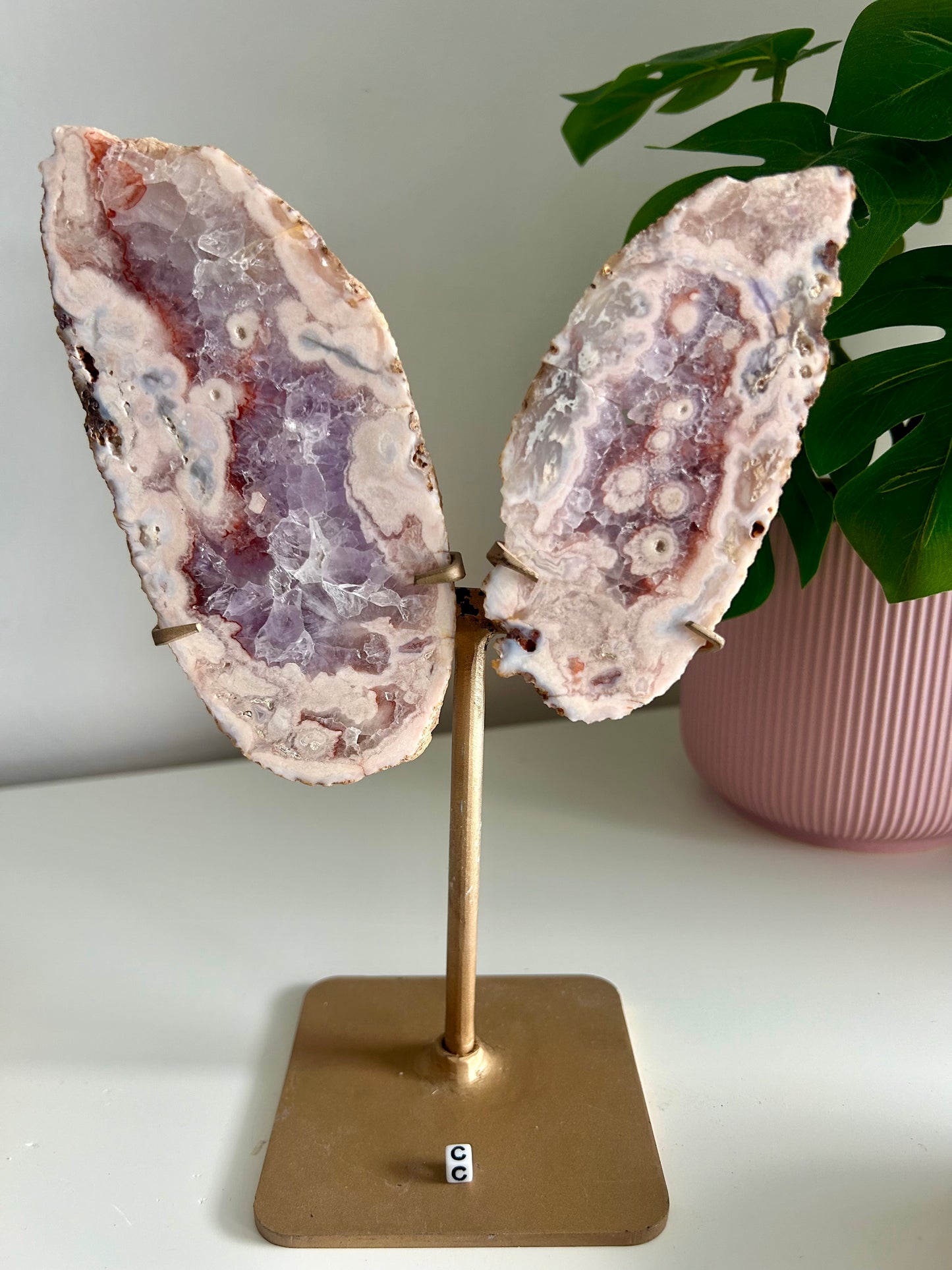 Large Pink Amethyst Butterfly