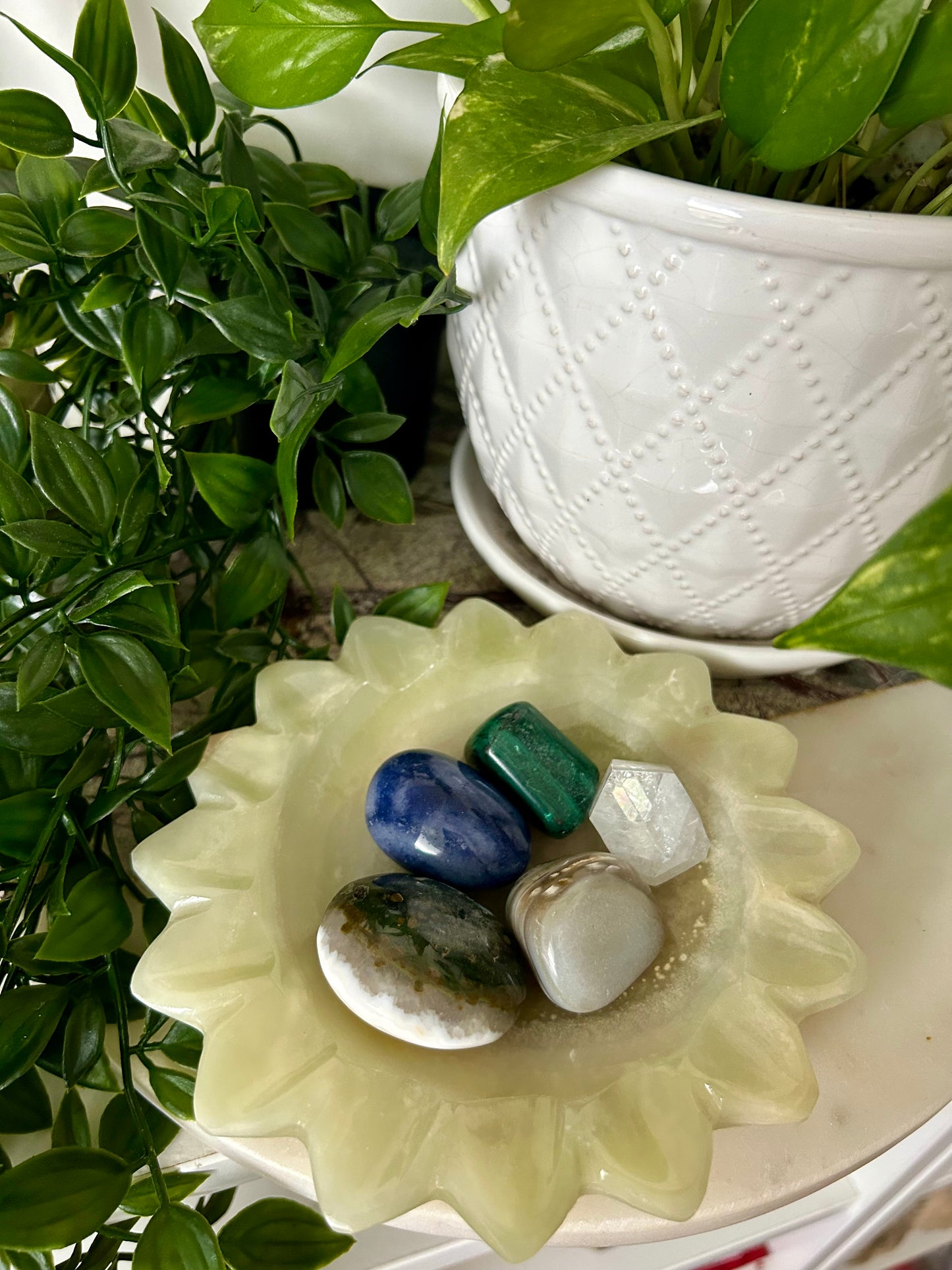 Sunflower Green Onyx Bowl