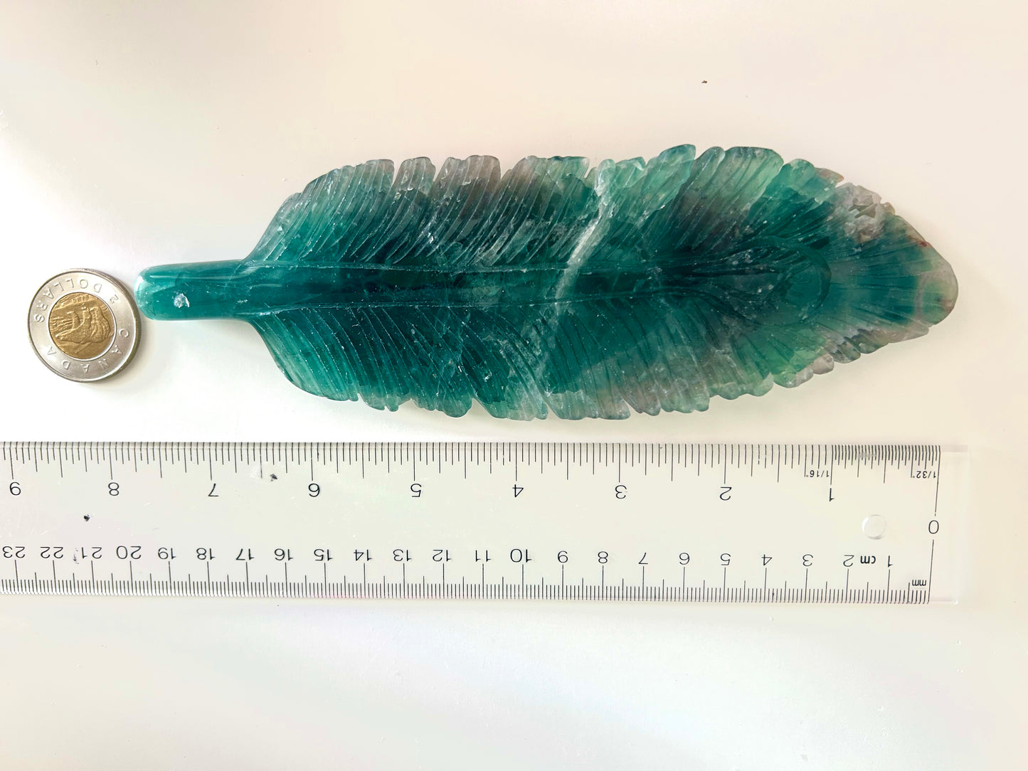 Fluorite Feather Carving