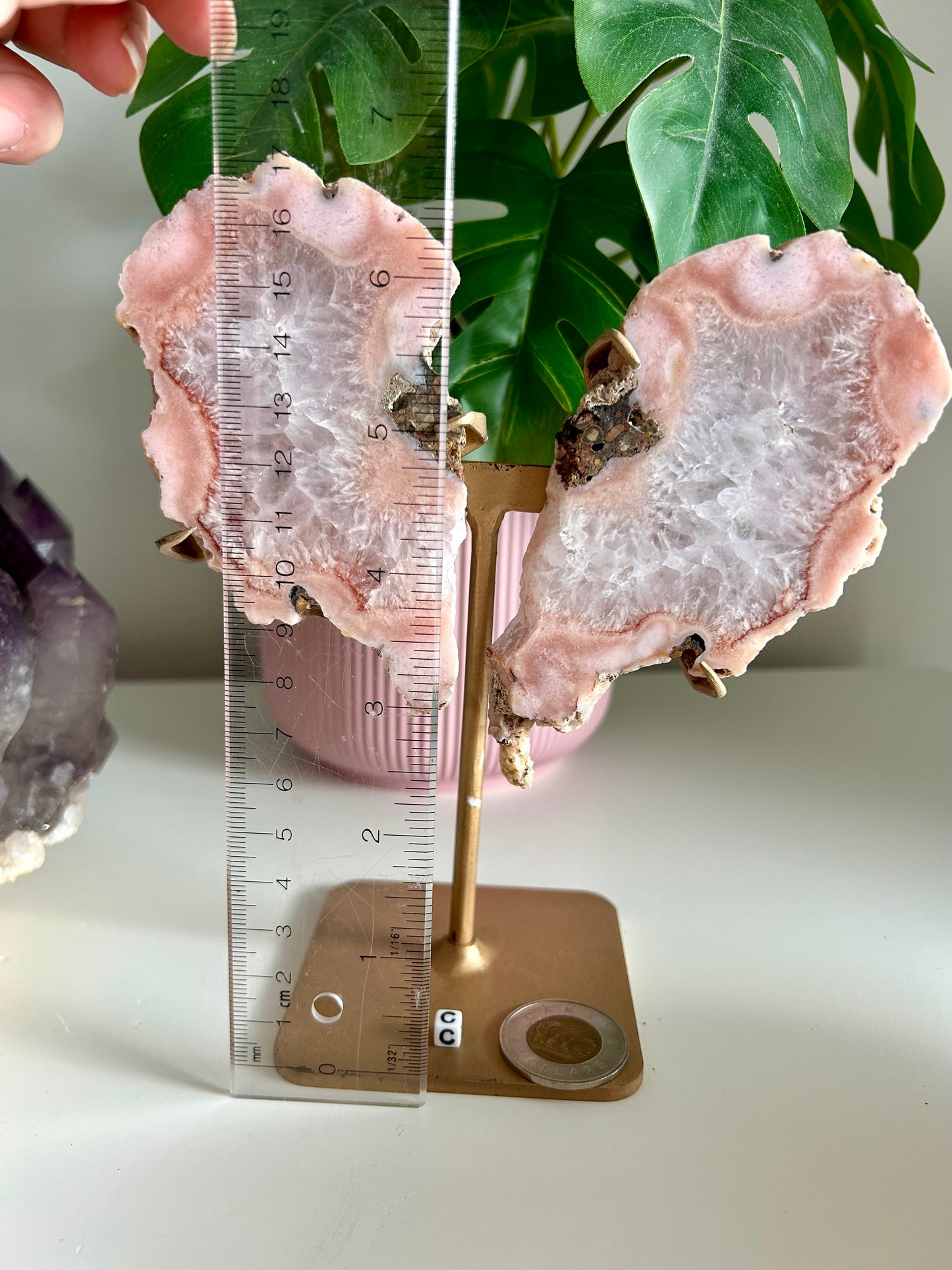 Medium Pink Amethyst Butterfly