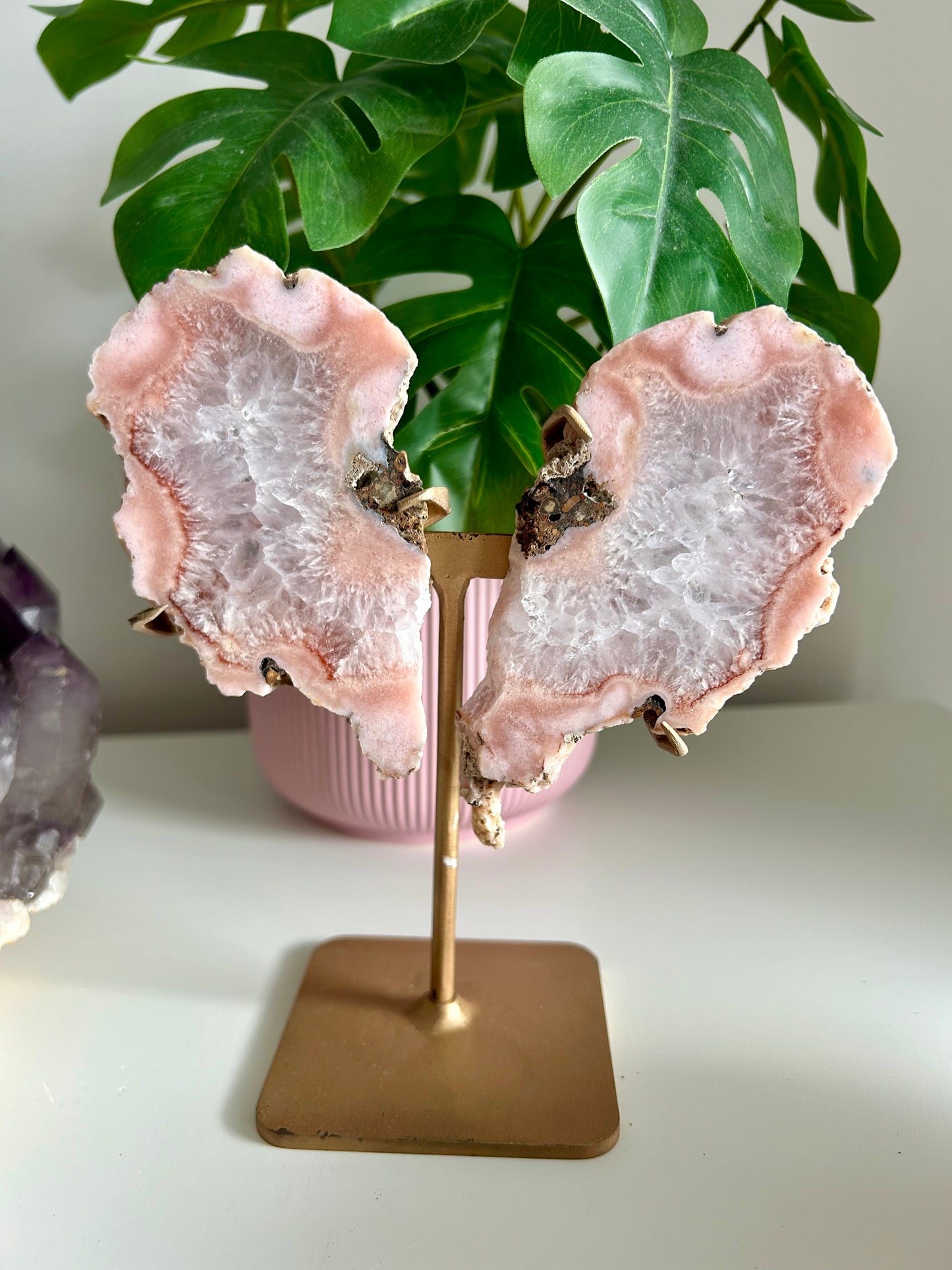 Medium Pink Amethyst Butterfly