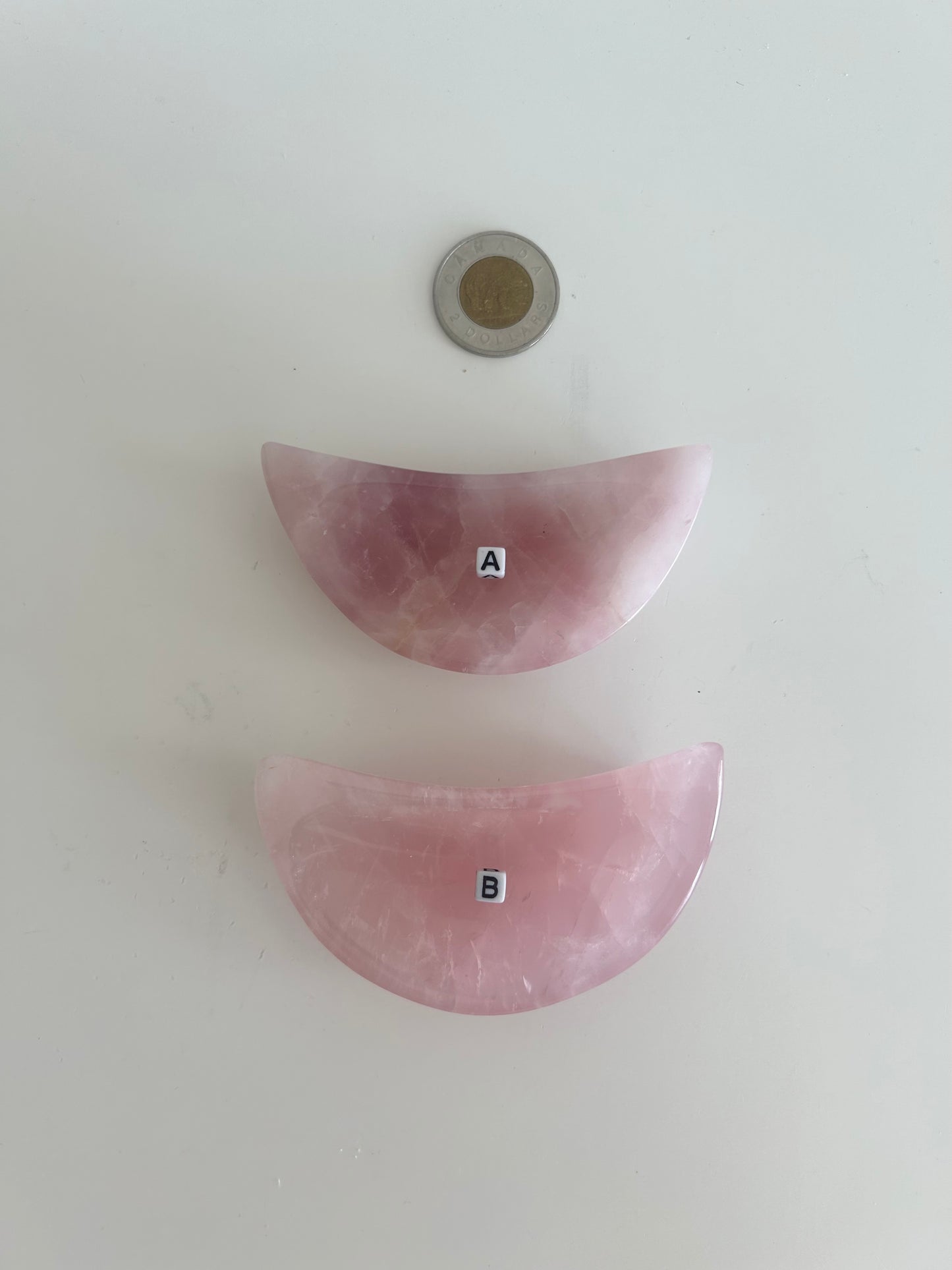 Crescent Moon Rose Quartz Bowl