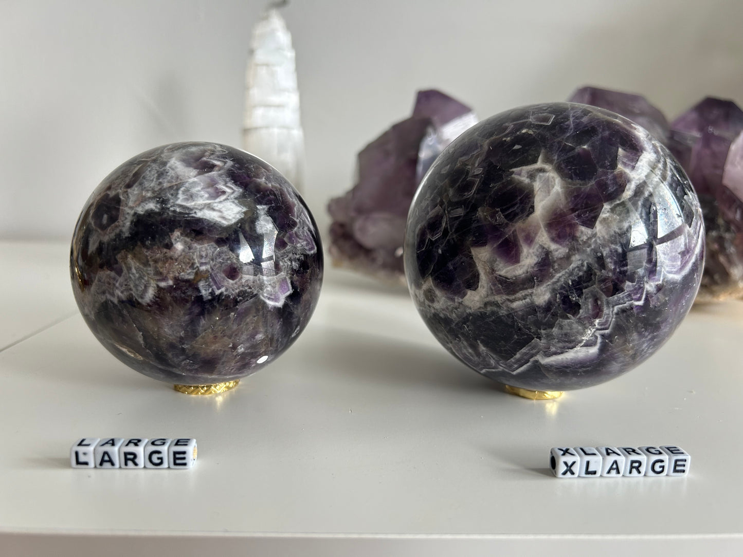 Chevron Amethyst Sphere