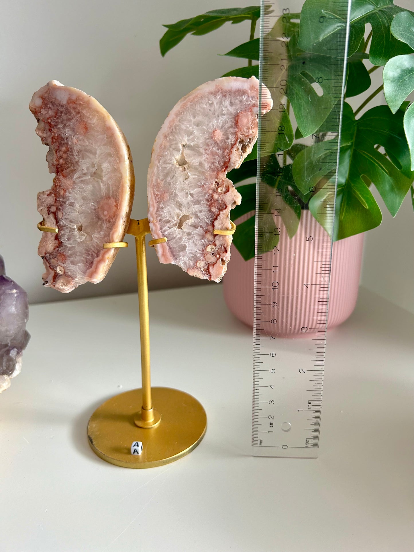Medium Pink Amethyst Butterfly