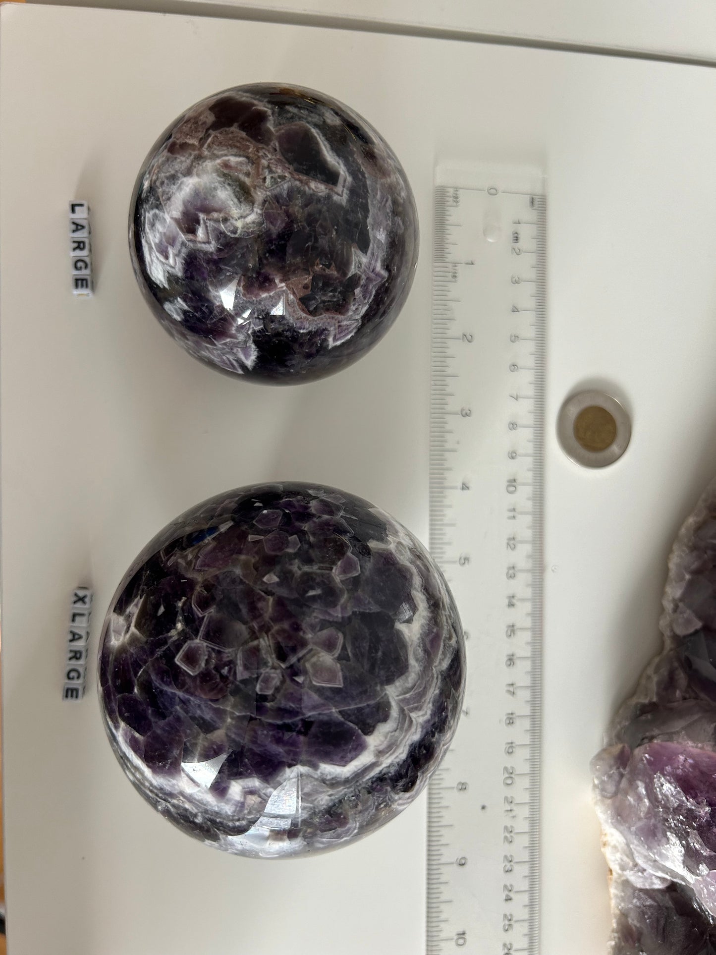 Chevron Amethyst Sphere