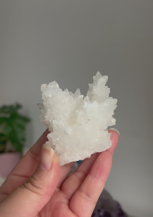 Raw White Aragonite Clusters