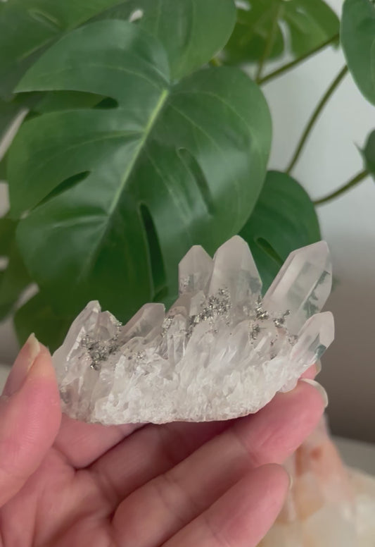 Raw Quartz with Pyrite