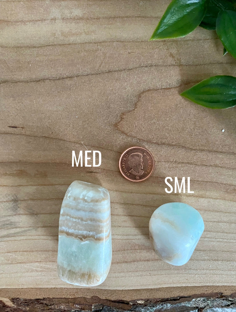 Blue Caribbean Calcite Tumbled