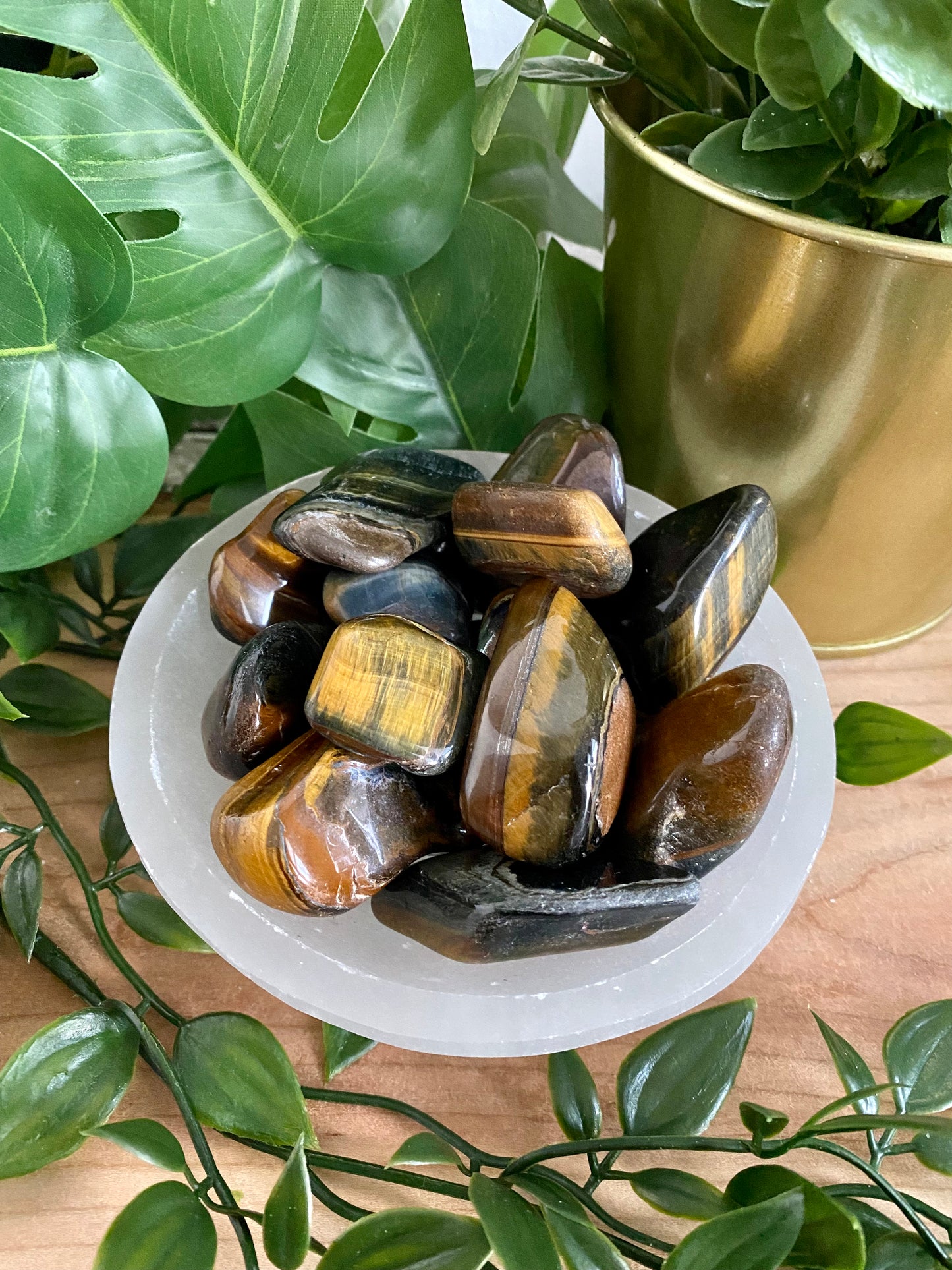 Tigers Eye Tumble - Large