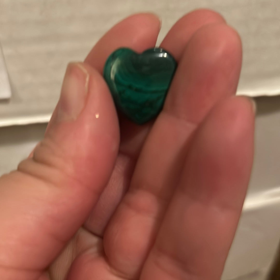 Mini Malachite Hearts