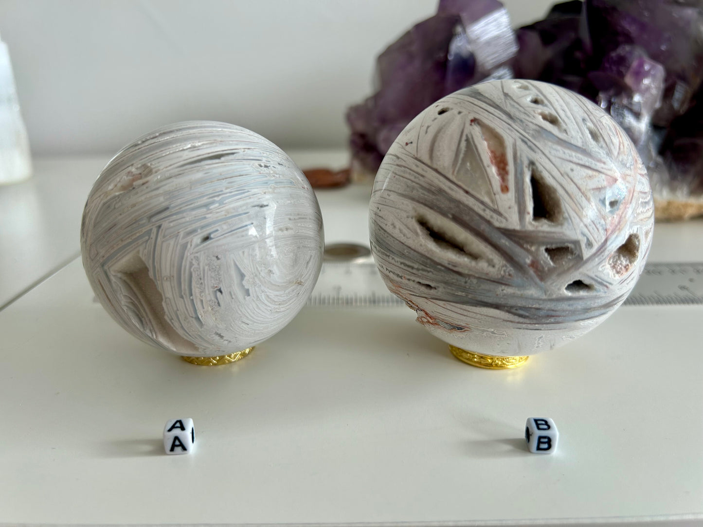 Mexican White Agate Sphere