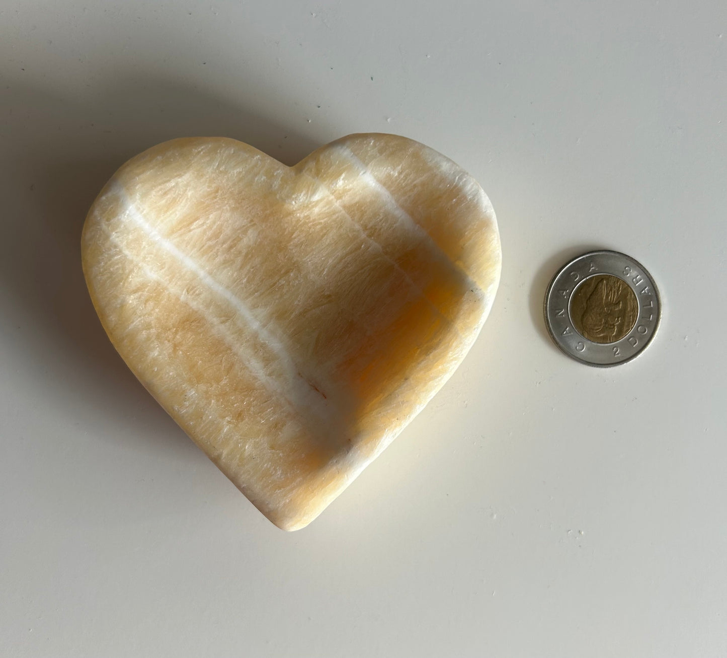 Orange Calcite Heart Bowl