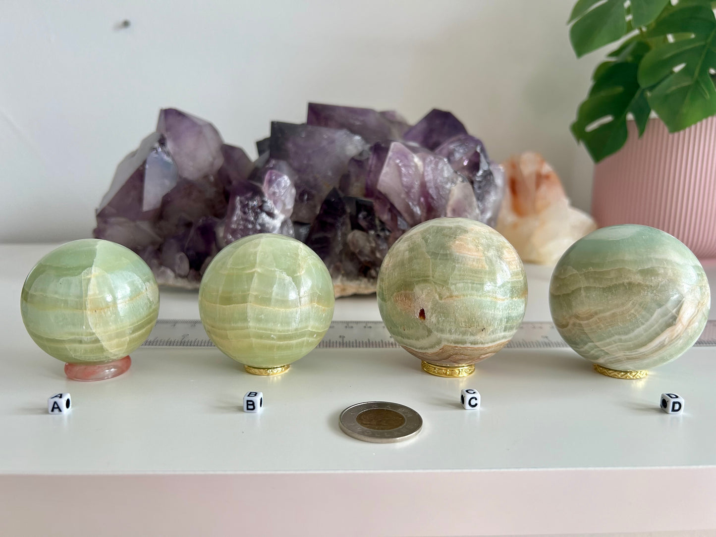 Pistachio Calcite Sphere