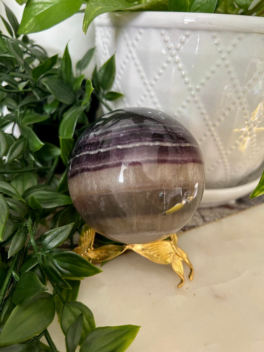 Gem Fluorite Sphere